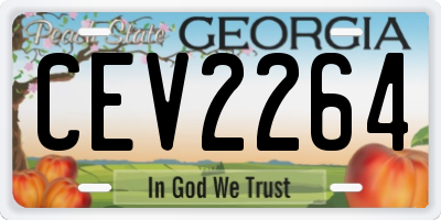 GA license plate CEV2264