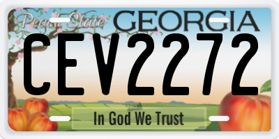 GA license plate CEV2272