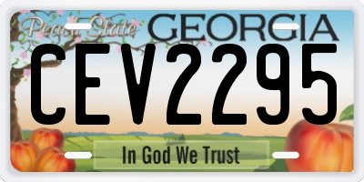 GA license plate CEV2295