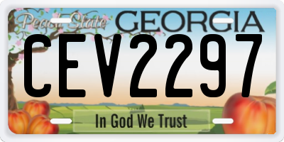 GA license plate CEV2297