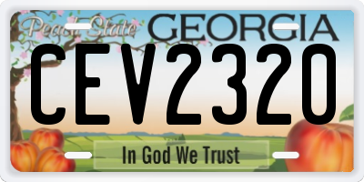 GA license plate CEV2320