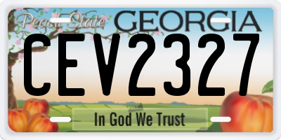 GA license plate CEV2327