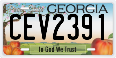 GA license plate CEV2391