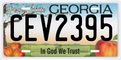 GA license plate CEV2395