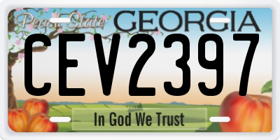 GA license plate CEV2397