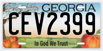 GA license plate CEV2399