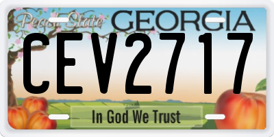 GA license plate CEV2717