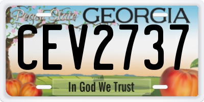 GA license plate CEV2737