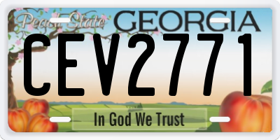 GA license plate CEV2771
