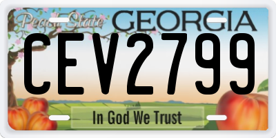 GA license plate CEV2799