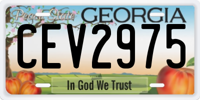 GA license plate CEV2975