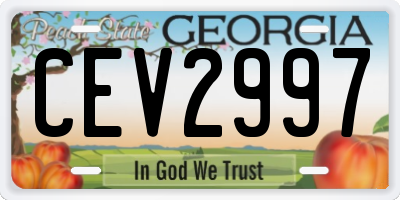 GA license plate CEV2997
