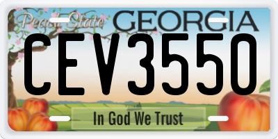 GA license plate CEV3550