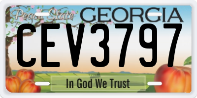 GA license plate CEV3797
