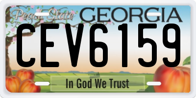 GA license plate CEV6159