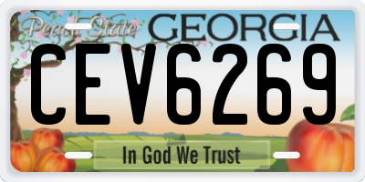 GA license plate CEV6269