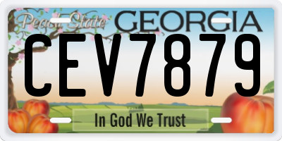 GA license plate CEV7879