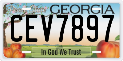 GA license plate CEV7897