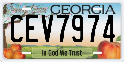 GA license plate CEV7974