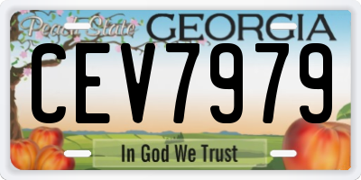 GA license plate CEV7979