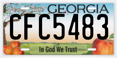 GA license plate CFC5483