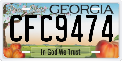 GA license plate CFC9474