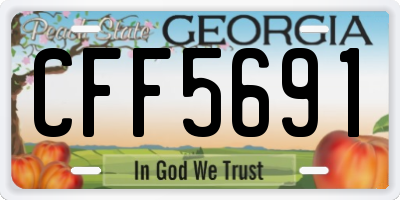 GA license plate CFF5691