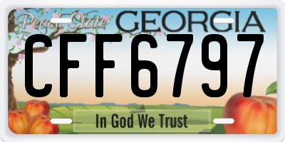 GA license plate CFF6797