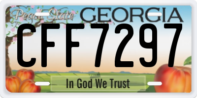 GA license plate CFF7297