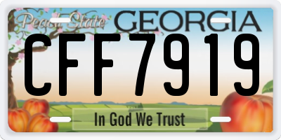 GA license plate CFF7919