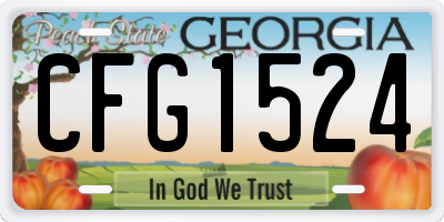 GA license plate CFG1524