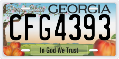 GA license plate CFG4393