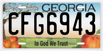 GA license plate CFG6943