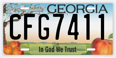 GA license plate CFG7411