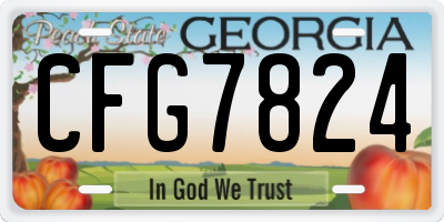 GA license plate CFG7824