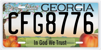 GA license plate CFG8776