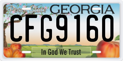GA license plate CFG9160