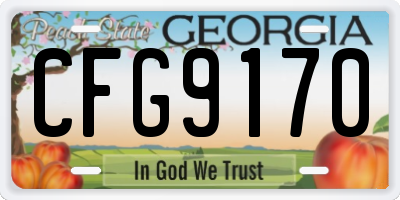 GA license plate CFG9170