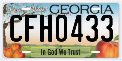 GA license plate CFH0433