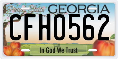 GA license plate CFH0562