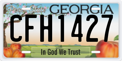 GA license plate CFH1427