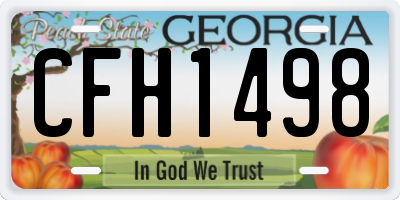 GA license plate CFH1498