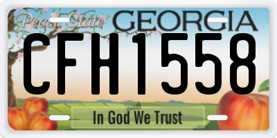 GA license plate CFH1558