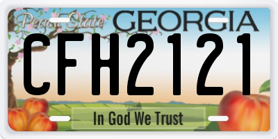 GA license plate CFH2121