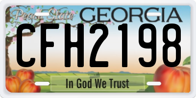 GA license plate CFH2198