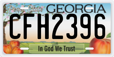 GA license plate CFH2396
