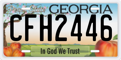 GA license plate CFH2446