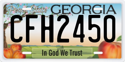 GA license plate CFH2450