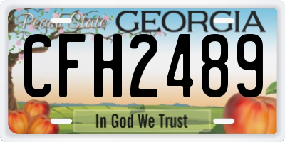 GA license plate CFH2489