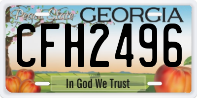 GA license plate CFH2496